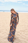 ANNIE LONG SLEEVE - INDIGO WILDFLOWER