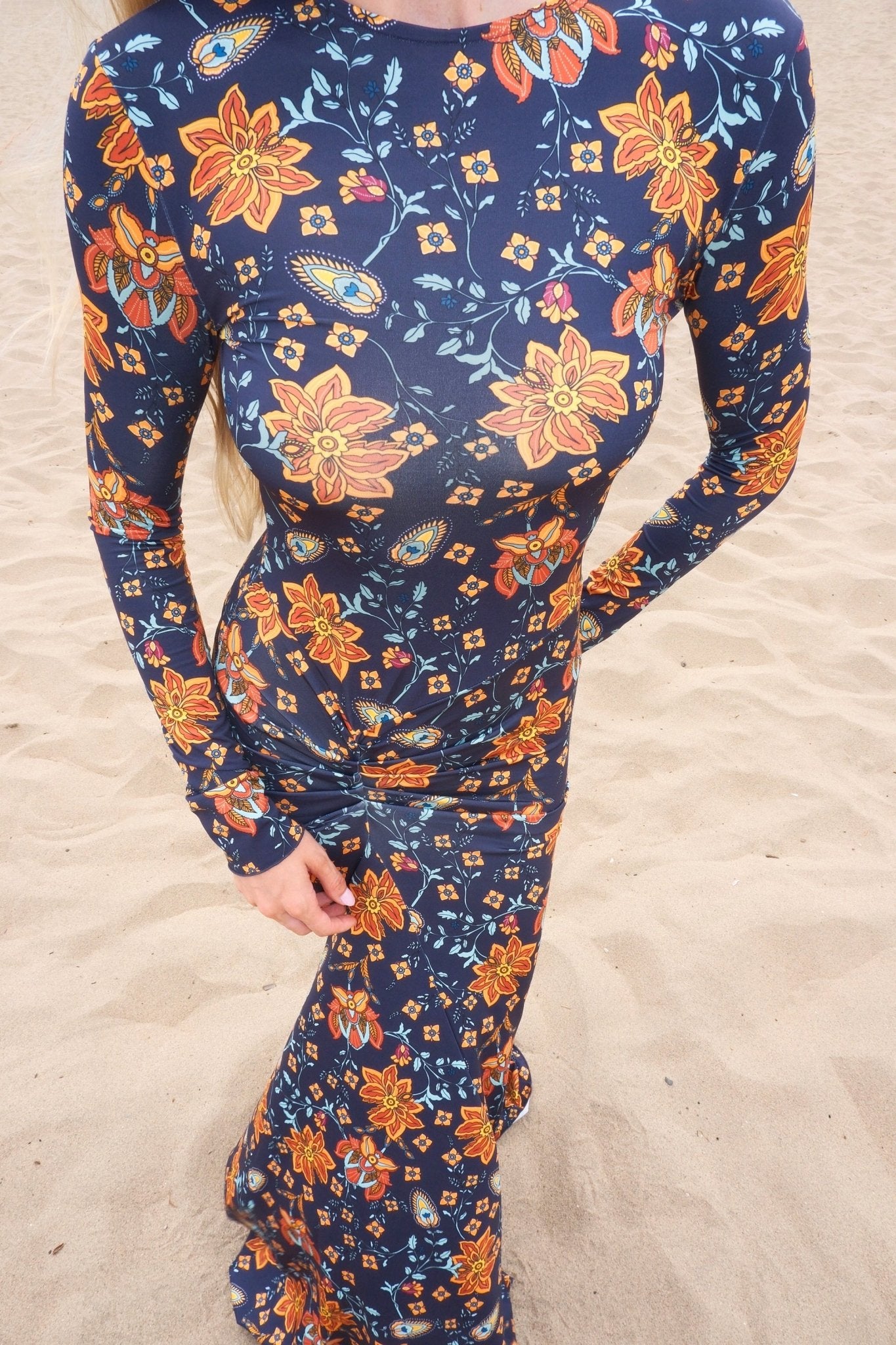 ANNIE LONG SLEEVE - INDIGO WILDFLOWER - eywasouls