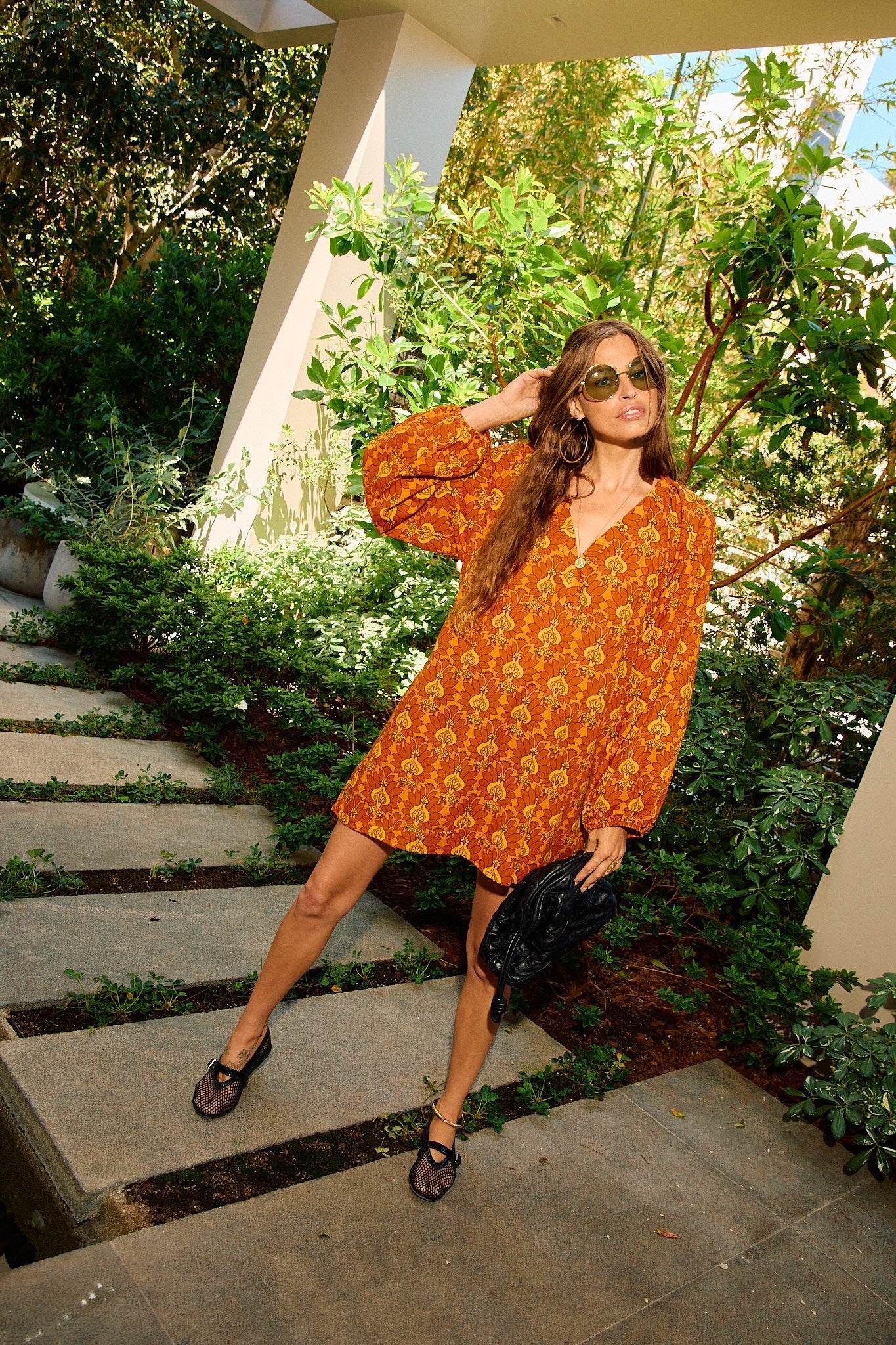 IMAN MINI DRESS - AMBER LOTUS - eywasouls