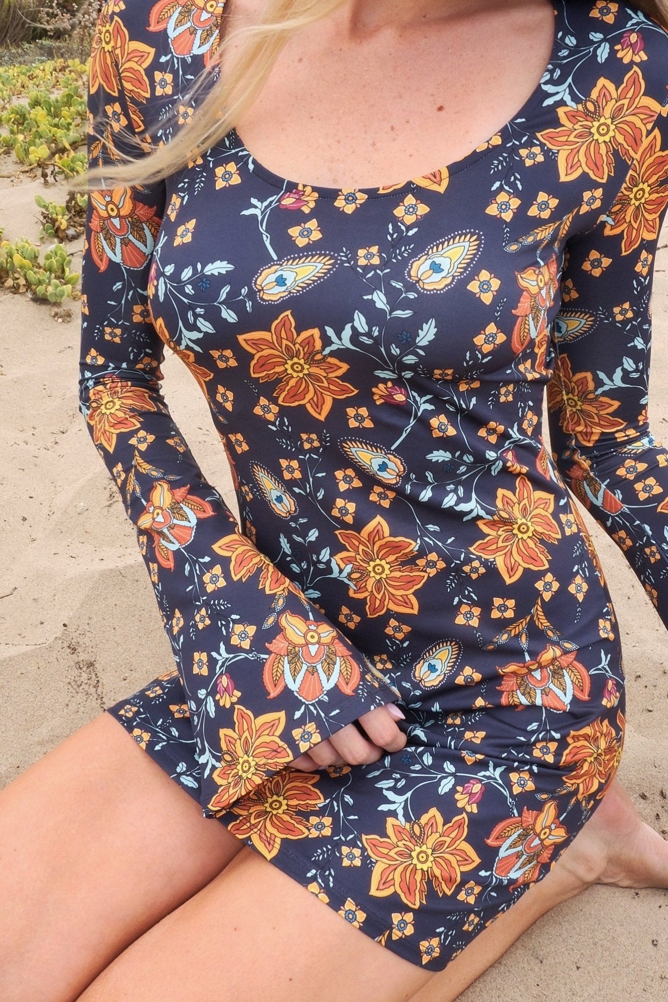 ROMY DRESS - INDIGO WILDFLOWER - eywasouls